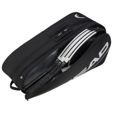 Head Tennis Racketbag Tour Racquet Bag L (Racket bag, 2 main compartments, shoe compartment) 2024 black/white 9-pack